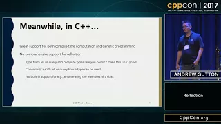 CppCon 2017 Andrew Sutton Reflection