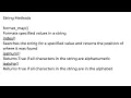 String Methods format - map index isalnum and isalpha