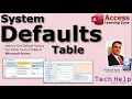 Get Default Values For Fields from a Table in your Microsoft Access Database System Defaults Table