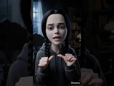 Wednesday Addams’ EMERALD GOTH GLOW-UP 🖤💚#aianimation