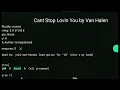 Lagu Can't Stop Loving You, Van Halen, chords and lyrics