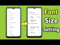 Phone Ka Text Size Kaise Bada Kare How increase Text Size Font Size Android Phone