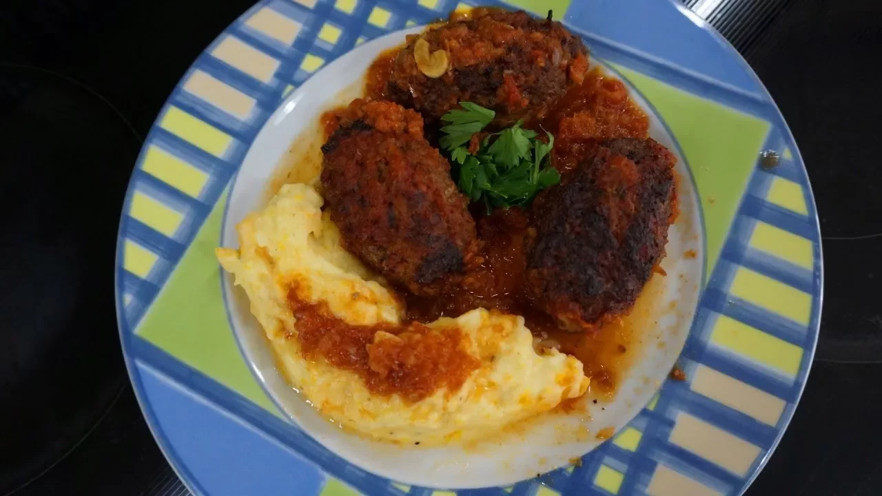 Soutzoukakia - Traditional greek meatballs with cumin in tomato sauce   Greek Cooking by Katerina