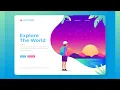 Animated Travel Landing Page Website using HTML CSS JavaScript