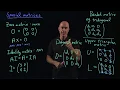 Zero identity diagonal triangular banded matrices Lecture 3 Matrix Algebra for Engineers