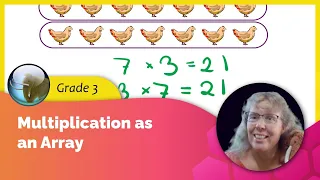 Multiplication as an array 3rd grade math