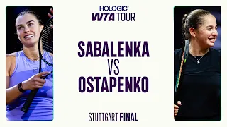 Aryna Sabalenka vs Jelena Ostapenko 2025 Stuttgart Final WTA Match Highlights