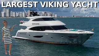 $8,900,000 2018 93 VIKING MOTORYACHT “BOOK ENDS” Tri-Deck SuperYacht Tour & Specs Enclosed Flybridge