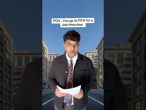 POV : You go to FIFA for a Job interview #zdotss #fifa #viral #football #comedy #skit  #explore