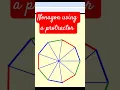 Draw a nonagon using a protractor
