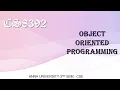 CS8392 - OBJECT ORIENTED PROGRAMMING