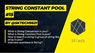 String constant pool String comparison in java