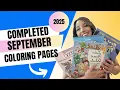 Finished Coloring Pages for September My Honest Thoughts on Coloring Books Art Supplies