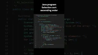 Selection Sorting Array elements