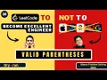 Valid Parentheses Dry Run Leetcode 20 Progression90