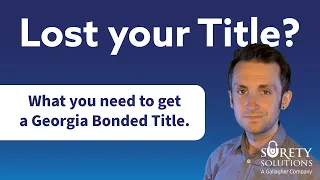 Need Title How to get a Georgia Bonded Title