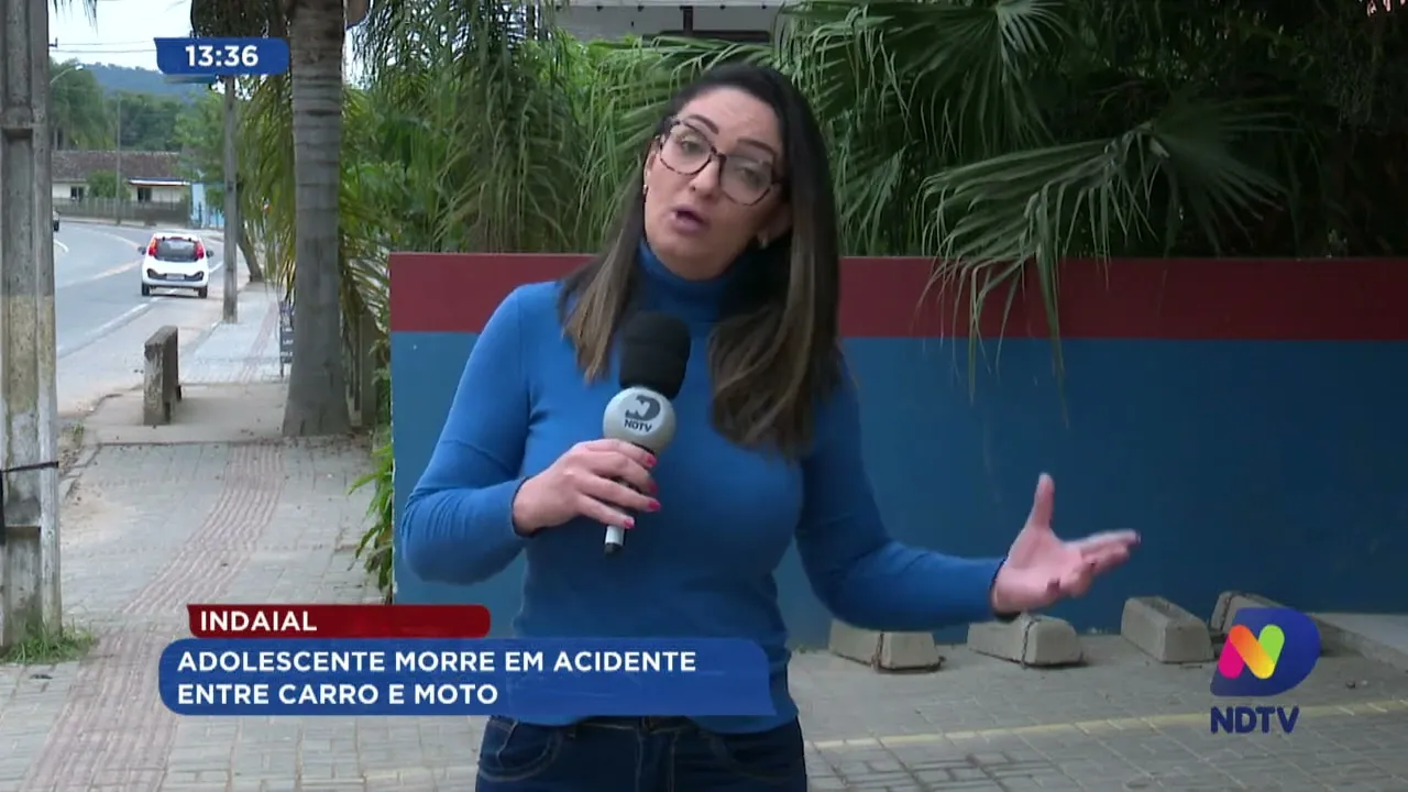 Indaial: adolescente morre em acidente entre carro e moto