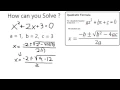 Solve Quadratic Equation x 2 2x 3 0