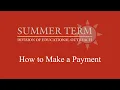 How to Make a Payment UNLV Summer Term