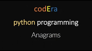 Anagrams in Python Hindi