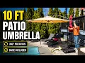 10 ft Cantilever Patio Umbrella Review 360 Rotation and Base Included