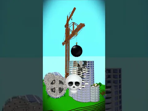 Tower Crane Build Battle Challenge 💀 #shorts #minecraft #minecraftbuilding