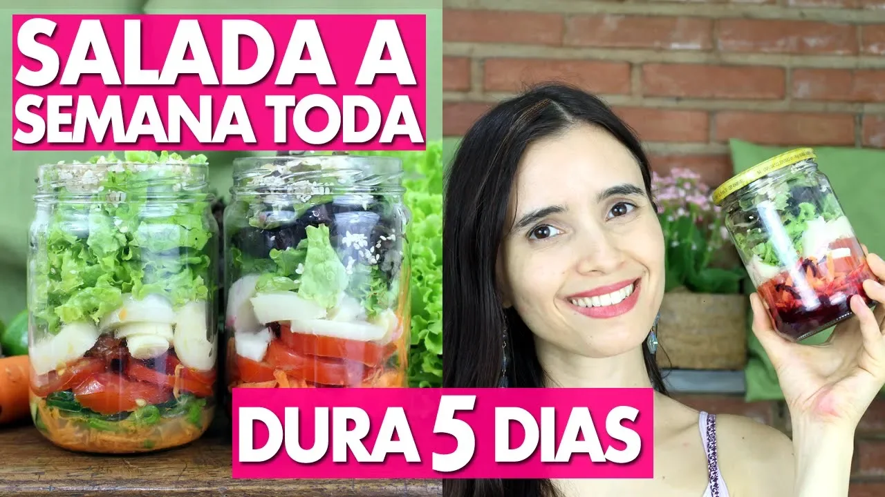 SALADA DE FRANGO NO POTINHO PARA SEMANA TODA - OTIMIZE SEU TEMPO E COMA SAUDÁVEL COM PRATICIDADE!. 