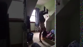 Girl smacking her face