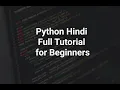 Python Hindi Tutorial 1 Basics - Variables Print Statement Math Operators