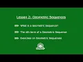 Lesson 2 Geometric Sequences Grade 12 Mathematics