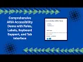 Mastering Web Accessibility with ARIA Step-by-Step ARIA Demo for Developers