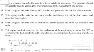 A Practical Introduction To Python Programming - Exercise 3 8 13b