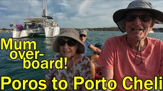 Mum falls overboard sailing from Poros to Porto Cheli! (Sailing Dakini – Leave to Roam Ep. 35)