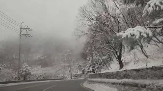 아름다운 대관령 옛길. 설경. 강원. 한국. The beautiful Daegwallyeong Old Road. Snowy scenery. Gangwon. Korea. 썸네일