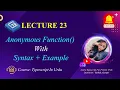 anonymous function in typescript in urdu function in typescript