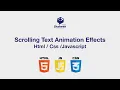 Scrolling Text Animation Effects html css javascript