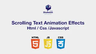 Scrolling Text Animation Effects html css javascript