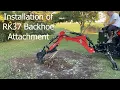 RK Tractor 37 Backhoe Attachment Installation