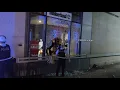 Chicago police enter the Timberland store after looters strike
