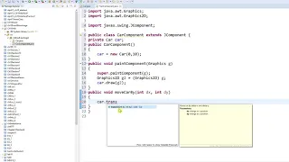 JAVA Programming CH10 HW MOVE CAR
