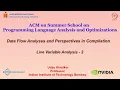 Polyhedral Compilation and Loop Optimizations - Live Variable Analysis