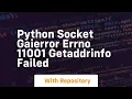 Python socket gaierror Errno 11001 getaddrinfo failed
