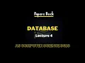 Database As Computer Science 9618 Lecture 4