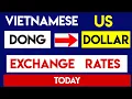 Vietnamese Dong to Usd Today USD VND Vietnamese dong Currency
