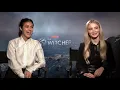 anya chalotra and freya allan being chaotic during interviews