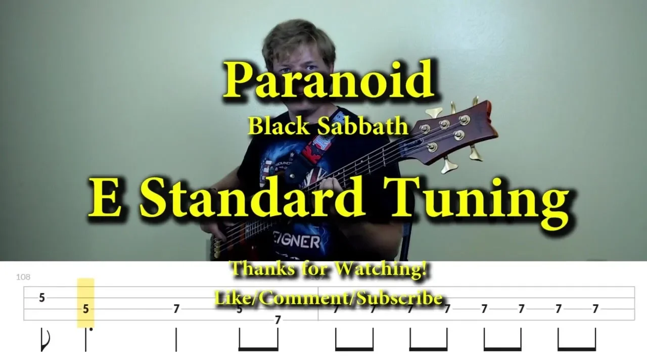 Paranoid - Black Sabbath (Bass Cover with Tabs) Paranoid - Black Sabbath (Bass Cover with Tabs)