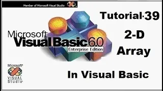 Two dimensional 2D array in visual basic Tutorial 39