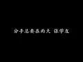 分手总要在雨天 张学友 (歌词版)