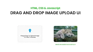 Drag Drop Image Upload with using HTML CSS JavaScript