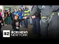 First responders celebrate as Staten Island toddler hurt in house fire leaves hospital